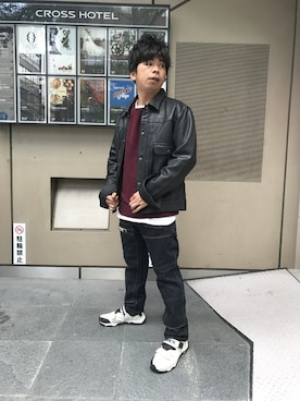 「アキコーデ」｜南慎也さん（メンズ・166cm）の秋コーディネート