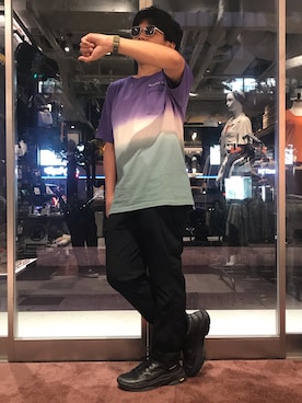 「AVIREX（アヴィレックス）のアイテム（腕時計）」を使った、南慎也さん（メンズ・166cm）の夏コーディネート