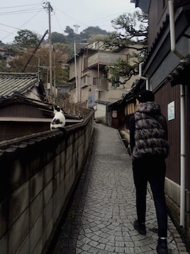 「アイテム（ダウンベスト、その他）」を使った、yokikanaさん（メンズ・178cm）の秋コーディネート