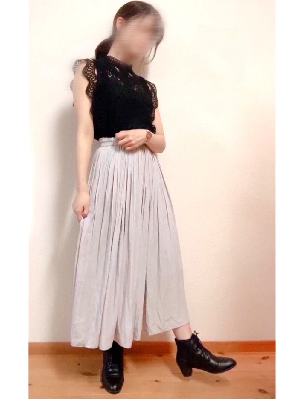 「カジュアルコーデ、夏、オトナ女子、キレイめ、プチプラ、高見え、春、デート、着まわし、シンプルコーデ」｜「italie to franceのアイテム（トップス、ブラック系）」を使った、むぎ。さん（レディース・153cm）の夏コーディネートの1枚目の写真