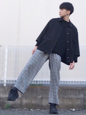 「HARE（ハレ）のアイテム（スウェット）」を使った、MASAKIさん（メンズ・168cm）の春コーディネート