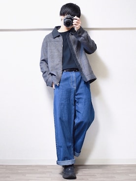 「HARE（ハレ）のアイテム（スウェット）」を使った、MASAKIさん（メンズ・168cm）の冬コーディネート