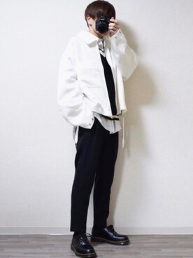 「act'm（アクトム）のアイテム（ブルゾン）」を使った、MASAKIさん（メンズ・168cm）の春コーディネート
