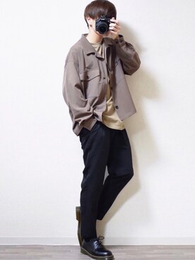 「JUNRED（ジュンレッド）のアイテム（ブルゾン）」を使った、MASAKIさん（メンズ・168cm）の春コーディネート
