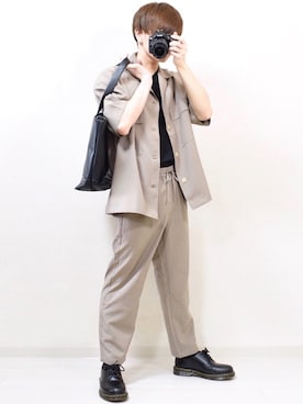 「Dr. Martens（ドクターマーチン）のDr.Martens / ドクターマーチン 1461 3EYE GIBSON SHOE 3ホール ギブソン シューズ ブーツ（ブーツ）」を使った、MASAKIさん（メンズ・168cm）の夏コーディネート