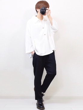 「Dr. Martens（ドクターマーチン）のDr.Martens / ドクターマーチン 1461 3EYE GIBSON SHOE 3ホール ギブソン シューズ ブーツ（ブーツ）」を使った、MASAKIさん（メンズ・168cm）の夏コーディネート