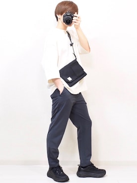 「TIGORA（ティゴラ）のアイテム（パンツ）」を使った、MASAKIさん（メンズ・168cm）の夏コーディネート