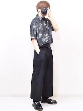 「STUDIOUS（ステュディオス）のアイテム（トップス）」を使った、MASAKIさん（メンズ・168cm）の夏コーディネート