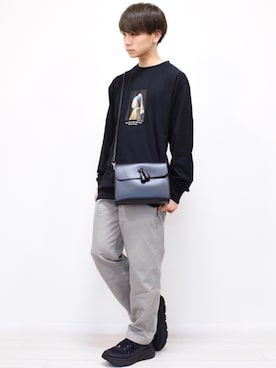 「INTER FACTORY（インターファクトリー）のファッションインフルエンサー DAISUKE - タッセルショルダーバッグ　made in INTER FACTORY（ショルダーバッグ）」を使った、MASAKIさん（メンズ・168cm）の夏コーディネート