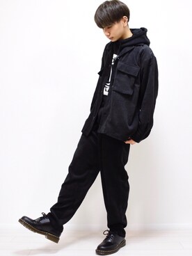 MASAKIさんの「オーバーサイズ CPOダブルポケットシャツ ジャケット＆シェフパンツ【セットアップ】」を使ったコーディネート