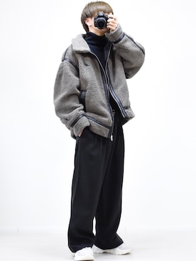 「KANGOL（カンゴール）のアイテム（ジャケット/アウター）」を使った、MASAKIさん（メンズ・168cm）の秋コーディネート