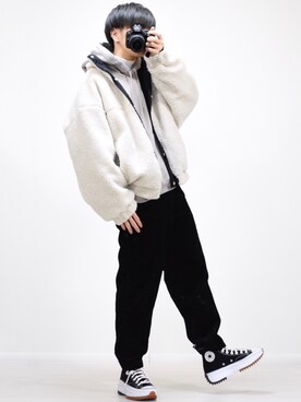 「kutir（クティール）のアイテム（ジャケット/アウター）」を使った、MASAKIさん（メンズ・168cm）の冬コーディネート