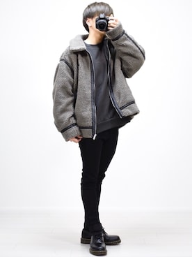 「KANGOL（カンゴール）のアイテム（ジャケット/アウター）」を使った、MASAKIさん（メンズ・168cm）の冬コーディネート