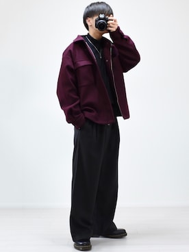 「RAGEBLUE（レイジブルー）のアイテム（ブルゾン）」を使った、MASAKIさん（メンズ・168cm）の冬コーディネート