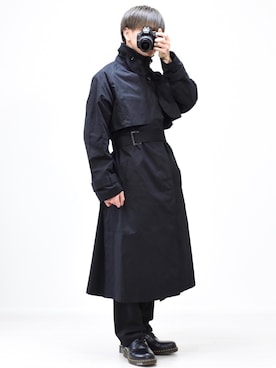 「CREARE -LINO-（クレアーレリノ）のアイテム（トレンチコート）」を使った、MASAKIさん（メンズ・168cm）の冬コーディネート