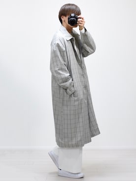「SENSE OF PLACE by URBAN RESEARCH（センスオブプレイスバイアーバンリサーチ）のアイテム（ステンカラーコート）」を使った、MASAKIさん（メンズ・168cm）の冬コーディネート