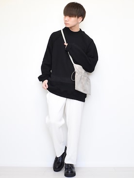 「MinoriTY（マイノリティ）の2タックテーパードワイドパンツ【MinoriTY × WEARISTA Mr.SZK（ミスタースズキ）コラボ】（スラックス）」を使った、MASAKIさん（メンズ・168cm）の春コーディネート