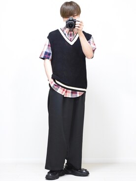 「MACKINTOSH PHILOSOPHY（ﾏｯｷﾝﾄｯｼｭ ﾌｨﾛｿﾌｨｰ）のアイテム」を使った、MASAKIさん（メンズ・168cm）の春コーディネート