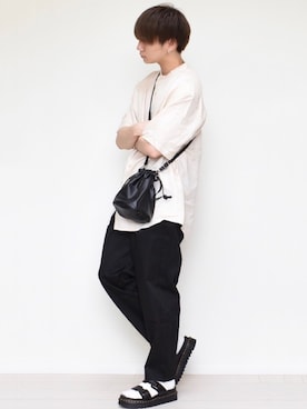 「Dr. Martens（ドクターマーチン）のアイテム（サンダル）」を使った、MASAKIさん（メンズ・168cm）の春コーディネート
