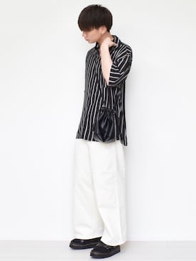 「Dr. Martens（ドクターマーチン）のアイテム（サンダル）」を使った、MASAKIさん（メンズ・168cm）の春コーディネート