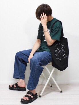 「Dr. Martens（ドクターマーチン）のアイテム（サンダル）」を使った、MASAKIさん（メンズ・168cm）の夏コーディネート