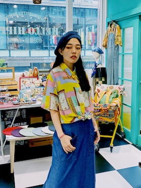 「pattern shirt」｜CatKithanさん（レディース・164cm）の夏コーディネート