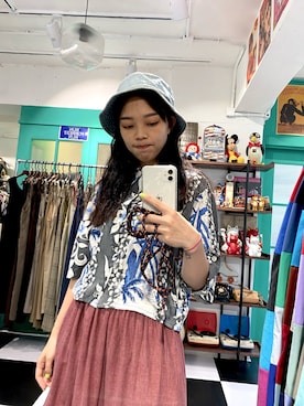 「Hello Hippieのアイテム」を使った、CatKithanさん（レディース・164cm）の夏コーディネート