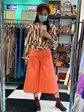 「Hello Hippieのアイテム」を使った、CatKithanさん（レディース・164cm）の夏コーディネート