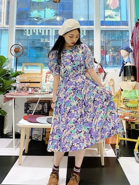 「Hello Hippieのアイテム」を使った、CatKithanさん（レディース・164cm）の夏コーディネート