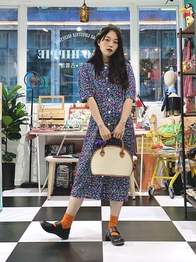 「Hello Hippieのアイテム」を使った、CatKithanさん（レディース・164cm）の夏コーディネート