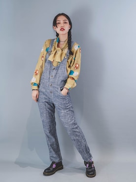 「アイテム（つなぎ/オールインワン、その他）」を使った、CatKithanさん（レディース・164cm）の秋コーディネート