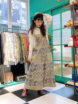 「アイテム（つなぎ/オールインワン、その他）」を使った、CatKithanさん（レディース・164cm）の秋コーディネート