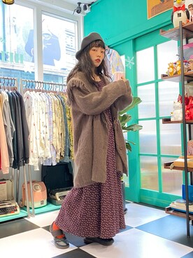 「Hello Hippieのアイテム（ジャケット/アウター）」を使った、CatKithanさん（レディース・164cm）の秋コーディネート