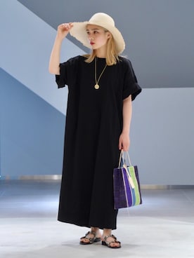 「ASTRAET（アストラット）のアイテム（ワンピース/ドレス）」を使った、岩永　千明さん（レディース・156cm）の春コーディネート