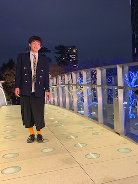 「ドレスコード」｜「アイテム（ジャケット/アウター）」を使った、かずきさん（メンズ・175cm）の冬コーディネート
