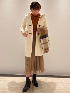 ダッフルコートを使った マフラー ストール の人気ファッションコーディネート Wear