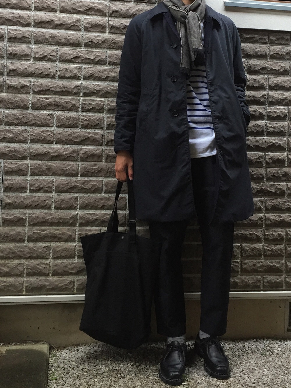 「ParabootのPARABOOT MICHAEL 7165 04/パラブーツ ミカエル #（ブーツ、ブラック系）」を使った、kenさん（メンズ・186cm）の春コーディネートの1枚目の写真