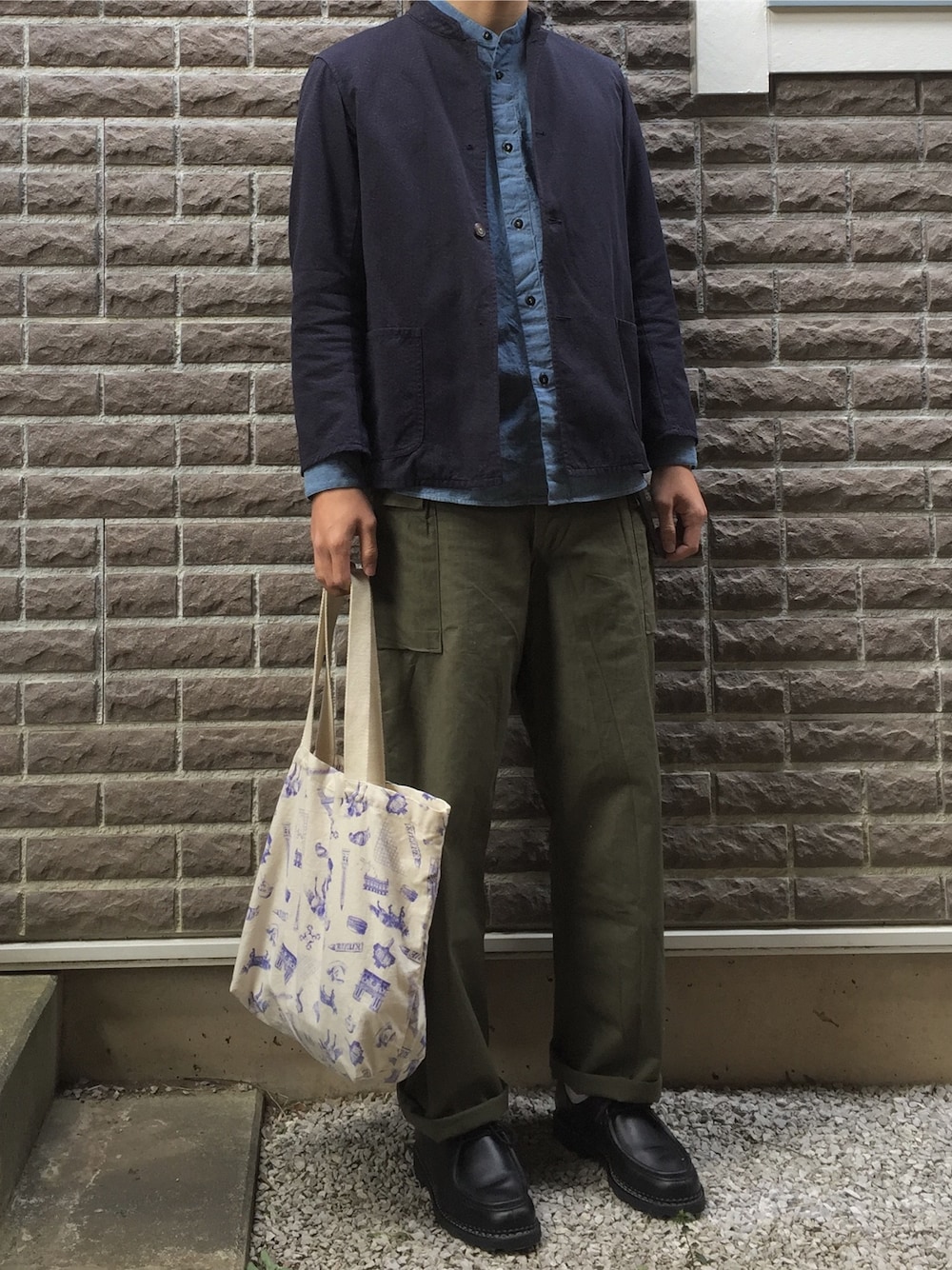 「ParabootのPARABOOT MICHAEL 7165 04/パラブーツ ミカエル #（ブーツ、ブラック系）」を使った、kenさん（メンズ・186cm）の春コーディネートの1枚目の写真