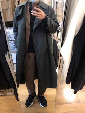 「UNIQLOコーデ」｜「アイテム（トレンチコート）」を使った、こーふくさん（メンズ・171cm）の冬コーディネート