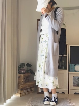 「AS KNOW AS PINKY（アズノゥアズピンキー）のアイテム（帽子）」を使った、おぎかりさん（レディース・160cm）の春コーディネート