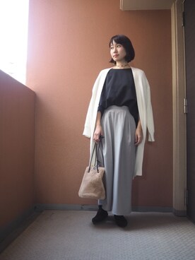 「GUコーデ」｜「アイテム（ブーティ）」を使った、yukari kitamuraさん（レディース・156cm）の冬コーディネート