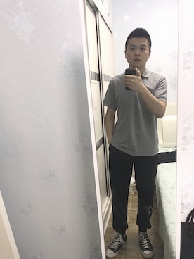 「H&M（エイチ・アンド・エム）のアイテム（その他パンツ）」を使った、Doraeboomさん（メンズ・172cm）の春コーディネート