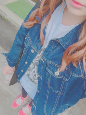 「バンT」｜「アイテム（ジャケット/アウター）」を使った、mioさん（レディース・159cm）の春コーディネート