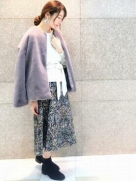 「KATHARINE ROSS（キャサリンロス）のアイテム（その他アウター）」を使った、KATHARINEROSS さん（レディース・156cm）の冬コーディネート