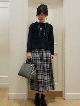 「KATHARINE ROSS（キャサリンロス）のアイテム（アクセサリー）」を使った、KATHARINEROSS さん（レディース・167cm）の冬コーディネート