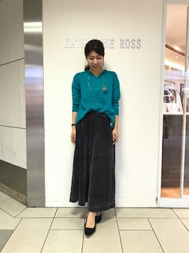 「KATHARINE ROSS（キャサリンロス）のアイテム（アクセサリー）」を使った、KATHARINEROSS さん（レディース・166cm）の冬コーディネート