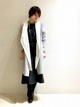 「KATHARINE ROSS（キャサリンロス）のアイテム（その他アウター）」を使った、KATHARINEROSS さん（レディース・156cm）の冬コーディネート