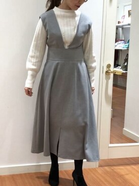 「KATHARINE ROSS（キャサリンロス）のアイテム（ワンピース）」を使った、KATHARINEROSS さん（レディース・158cm）の冬コーディネート