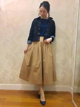 「KATHARINE ROSS（キャサリンロス）のアイテム（デニムジャケット）」を使った、KATHARINEROSS さん（レディース・166cm）の春コーディネート