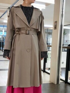 「KATHARINE ROSS（キャサリンロス）のアイテム（トレンチコート）」を使った、KATHARINEROSS さん（レディース・156cm）の春コーディネート